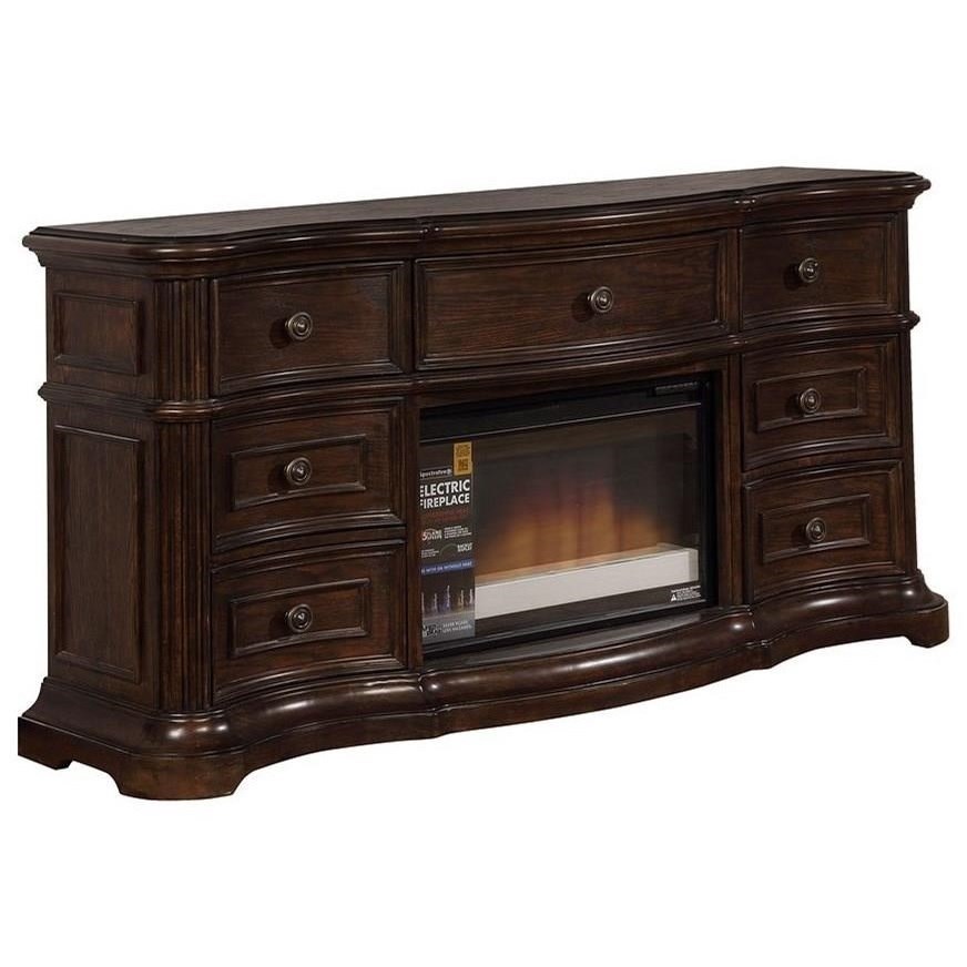 Avalon Furniture B00169 Traditional Media and Fireplace Center Wilcox